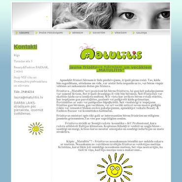 Matulītis bērnu frizētava, sensi, SIA